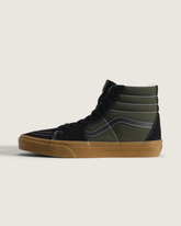 Men Vans Sk8-Hi Shoe in Gum Obsidian Fern Green