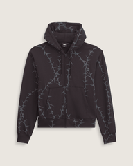 Men Vans Prickler Patch Zip Hoodie in Black