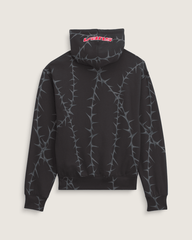 Men Vans Prickler Patch Zip Hoodie in Black