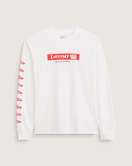Men Vans I Need My Long Sleeve T-Shirt in White