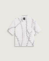 Men Vans Van Doren Printed Camp Button Up Shirt in White