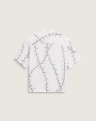Men Vans Van Doren Printed Camp Button Up Shirt in White