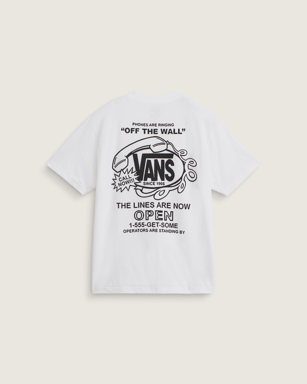 Men Vans Hot Lines T-Shirt in White