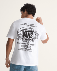 Men Vans Hot Lines T-Shirt in White