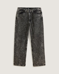 Men Vans Check-5 Loose Denim Pants in Black