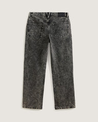 Men Vans Check-5 Loose Denim Pants in Black