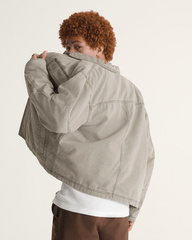 Men Vans Umber Pigment Canvas Jacket in Aluminum Grey