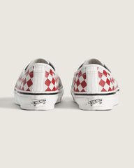 Men Vans Premium Authentic Checkerboard Shoe in Checkerboard Red / Marshmallow White