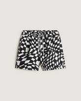 Men Vans Primary II Elastic Printed Boardshorts in Black / White