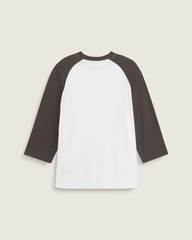 Men Vans Standard Raglan T-Shirt in Faded Black / Egret White