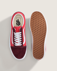 Men Vans Old Skool Shoe in Crimson Haze Red