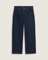 Men Vans Premium Check-5 Loose Denim Pants in Dark Rinse Blue