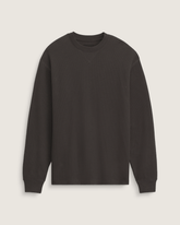 Men Vans Navigate Thermal Long Sleeve Shirt in Faded Black