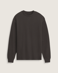 Men Vans Navigate Thermal Long Sleeve Shirt in Faded Black