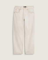Men Vans Premium Check-5 Loose Denim Pants in Natural Seed Beige