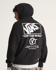 Men Vans Stacked Hi Pullover Hoodie in Black / White