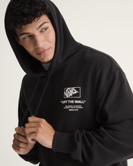 Men Vans Stacked Hi Pullover Hoodie in Black / White