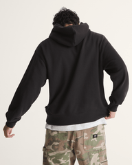 Men Vans Stretch Logo Pullover Hoodie in Black / White