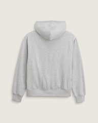 Men Vans Stretch Logo Zip Hoodie in Cement Heather Grey