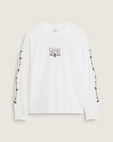 Men Vans Rose and Thorns Long Sleeve T-Shirt in White