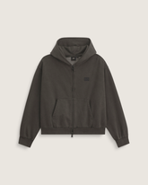 Men Vans Premium Zip Hoodie in Faded Black