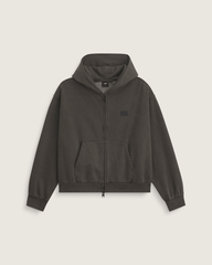 Men Vans Premium Zip Hoodie in Faded Black