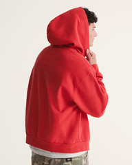Men Vans Premium Pullover Hoodie in Crimson Haze Red