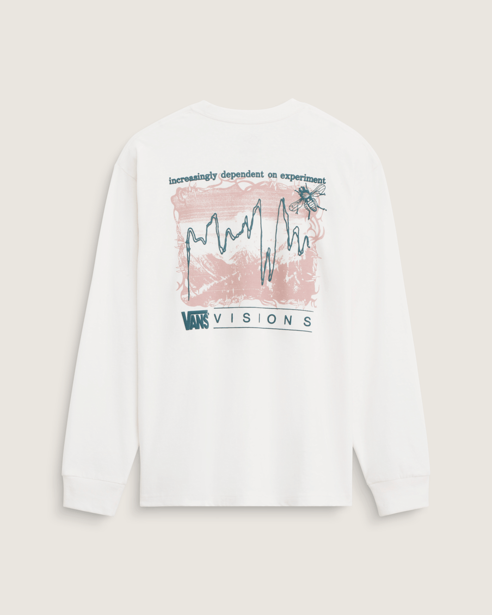 Men Vans Vans Visions Long Sleeve T-Shirt in Egret White