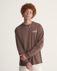 Men Vans Original Concepts Long Sleeve T-Shirt in Vintage Cocoa Brown