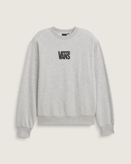 Men Vans Stretch Logo Crew Sweatshirt in Cement Heather Grey