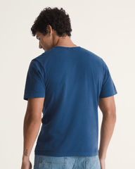 Men Vans Premium Shrunken T-Shirt in Deep Indigo Blue