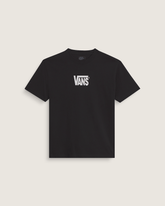 Men Vans Stretch Logo T-Shirt in Black / White