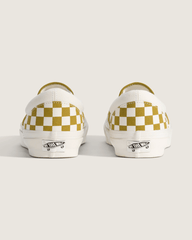 Men|Sale Vans Premium Classic Slip-On Checkerboard Shoe in Checkerboard Burnt Gold Yellow