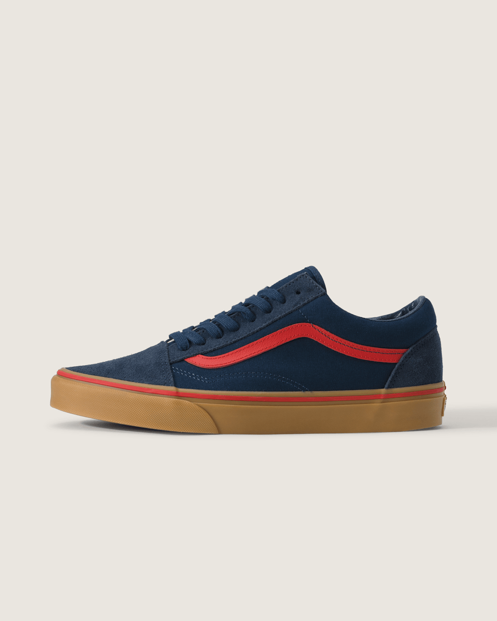 Men|Sale Vans Old Skool Gum Shoe in Navy Blue / Red