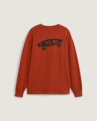 Men Vans Premium Long Sleeve Graphic T-Shirt in Burnt Orange