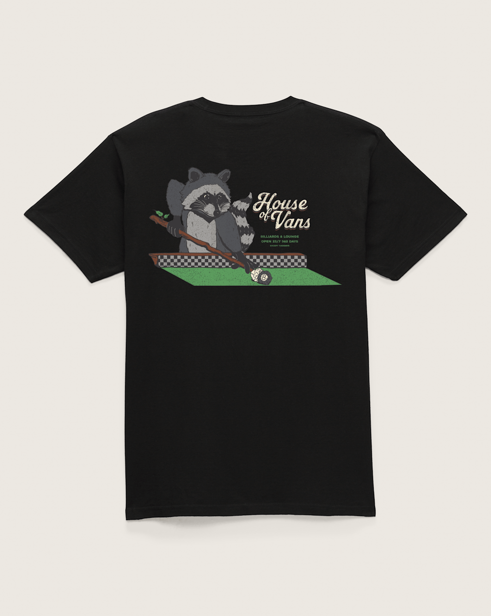 Men Vans Billiards Lounge T-Shirt in Black