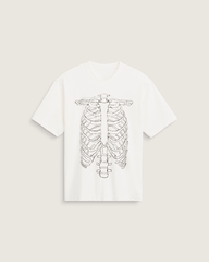 Men Vans Ribcage Reversible T-Shirt in Egret White