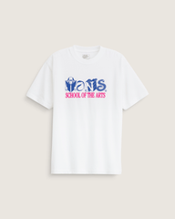 Men Vans Art Skool T-Shirt in White