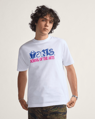 Men Vans Art Skool T-Shirt in White