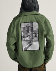 Men Vans Skate Military Overshirt by Atiba Jefferson in Atiba Pine Forest Green