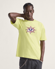 Men Vans Star Checker T-Shirt in Canary Yellow