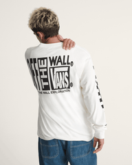 Men Vans TeamTeam Long Sleeve T-Shirt in Egret White