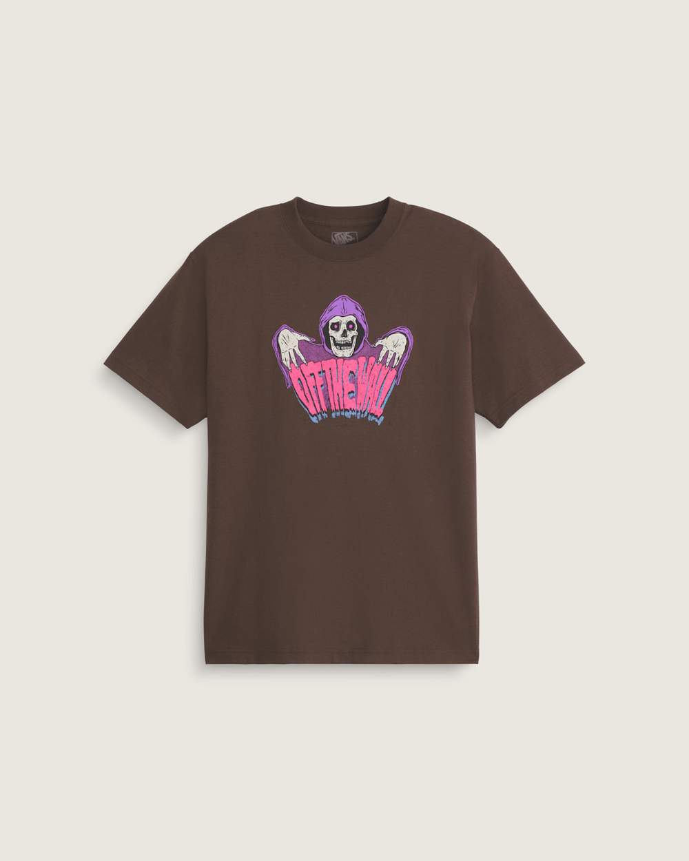 Men Vans Creeper Tales Halloween T-Shirt in Demitasse Brown