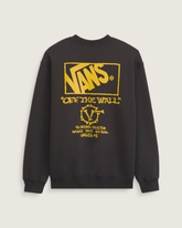Men Vans Circle Bones Formula Crew Sweatshirt in Black