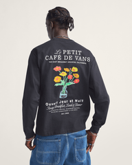Men Vans Cafe Vans Long Sleeve T-Shirt in Black