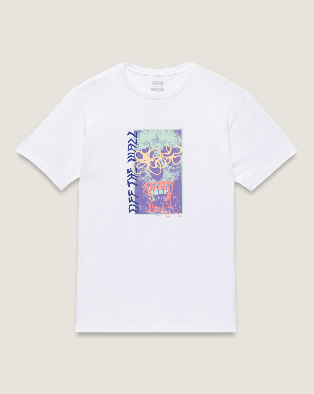 Men Vans Spray Layer T-Shirt in White