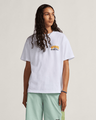 Men Vans Shop Front T-Shirt in White / Sunny Yellow