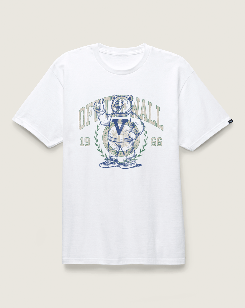 Men Vans Drop Out T-Shirt in White