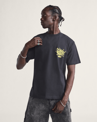 Men Vans Scratched Records T-Shirt in Black