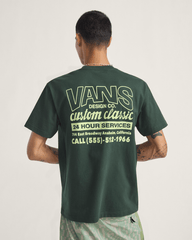 Men Vans Shop Front T-Shirt in Dried Kelp Green